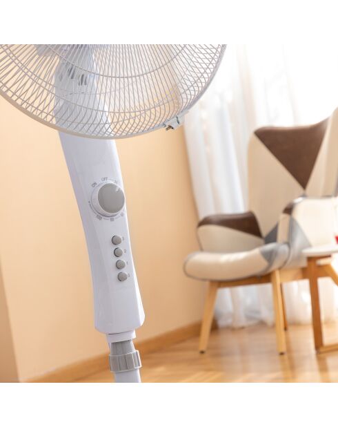 Ventilateur sur Pied Freshinn Blanc 45 W gris/blanc