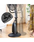 Ventilateur Brumisateur sur Pied avec Commande à Distance Mistinn noir