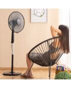 Ventilateur sur Pied avec Télécommande Airstreem Noir 45 W noir