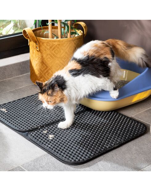 Tapis de litière pour chat Clikatt noir