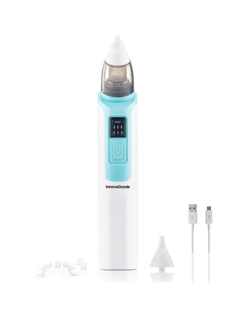 Aspirateur Nasal Rechargeable pour Bébés Nizi blanc/bleu