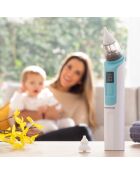 Aspirateur Nasal Rechargeable pour Bébés Nizi blanc/bleu