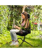 Chaise de camping pliante Kamprock vert/noir