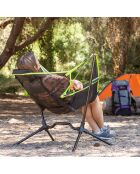 Chaise de camping pliante Kamprock vert/noir