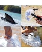 Kayak Gonflable Transparent avec Accessoir 2 places transparent/noir