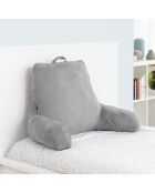 Coussin de lecture avec accoudoirs Huglow gris