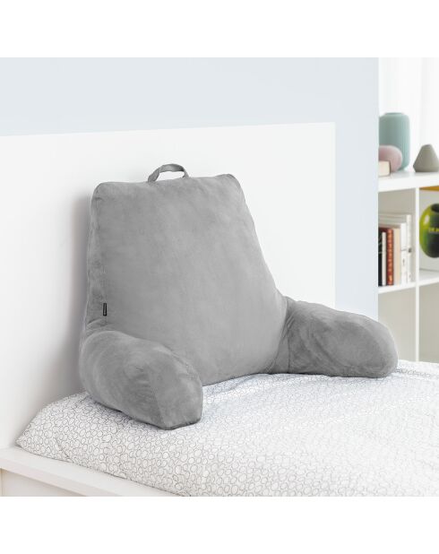 Coussin de lecture avec accoudoirs Huglow gris