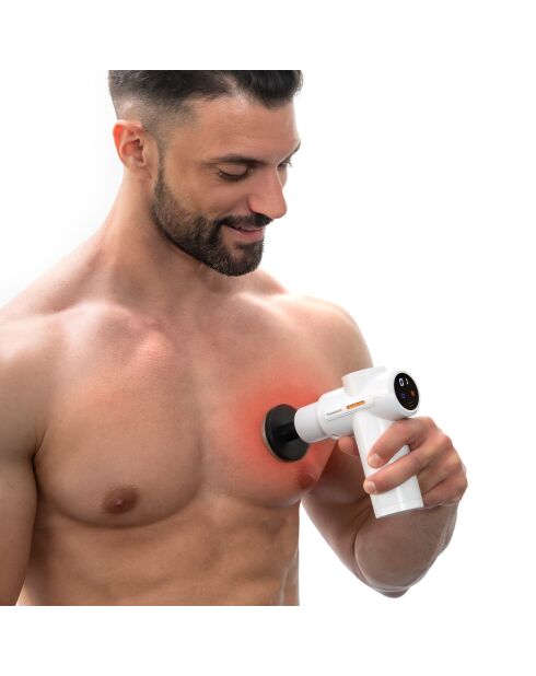 Hokgun Massagepistole für heiße und kalte Muskeln, Weiß/Schwarz