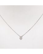 Pendentif Petit Cœur Diamant 0.05 ct or blanc