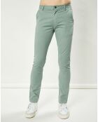 Pantalon slim Evrard sauge