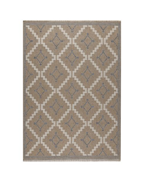 Tapis aspect jute TULUM 9041 intérieur & extérieur bleu - 120x170 cm