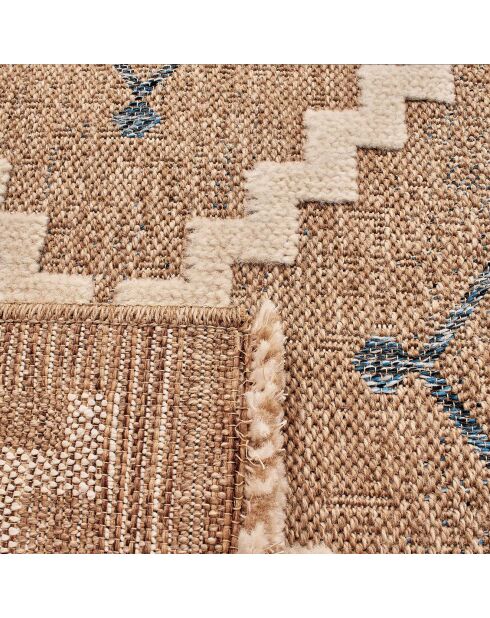 Tapis aspect jute TULUM 9041 intérieur & extérieur bleu - 120x170 cm