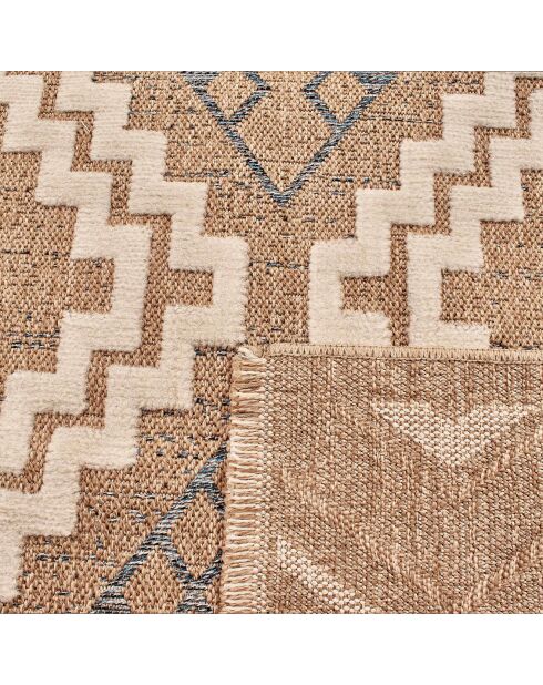 Tapis aspect jute TULUM 9054 intérieur & extérieur bleu - 120x170 cm