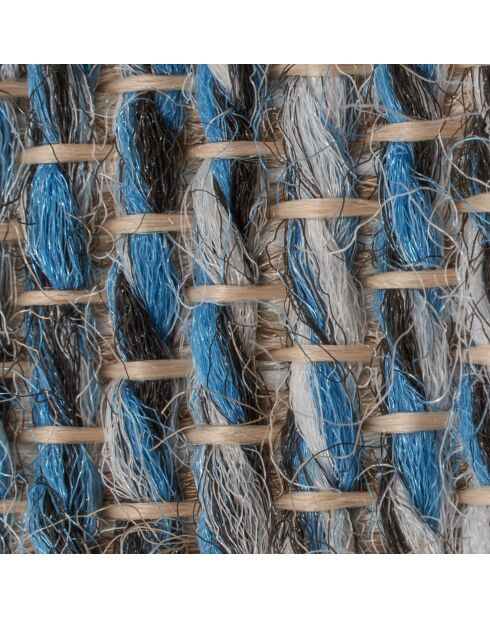 Tapis aspect jute TULUM 9054 intérieur & extérieur bleu - 120x170 cm