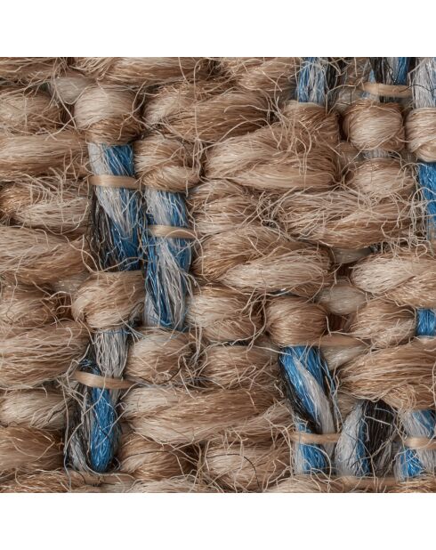 Tapis aspect jute TULUM 9054 intérieur & extérieur bleu - 120x170 cm