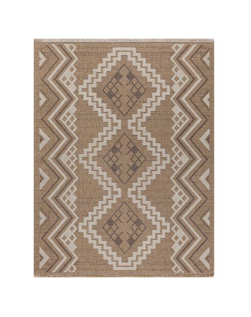 Tapis aspect jute TULUM 9054 intérieur & extérieur marron - 120x170 cm