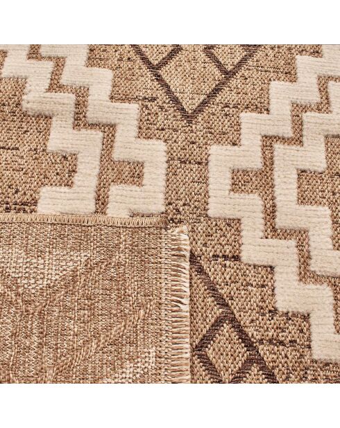Tapis aspect jute TULUM 9054 intérieur & extérieur marron - 120x170 cm