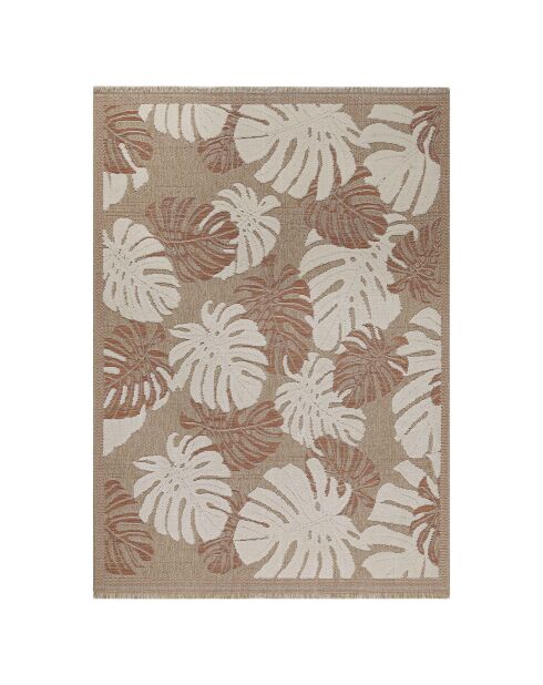 Tapis aspect jute TULUM 9062 intérieur & extérieur terra - 60x90 cm