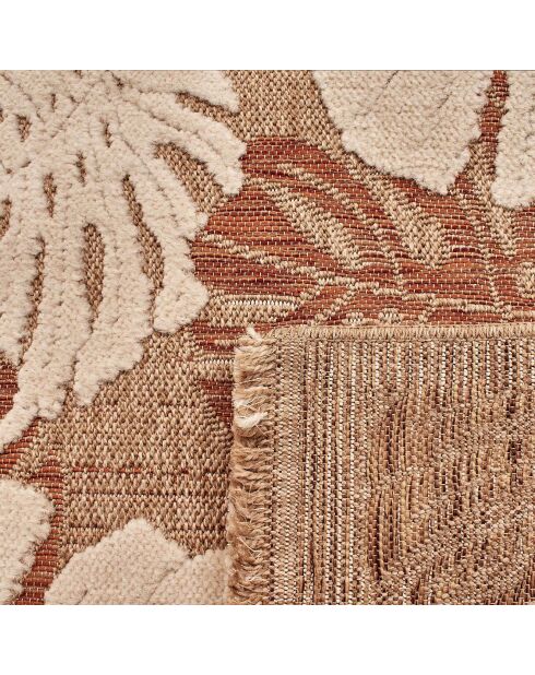 Tapis aspect jute TULUM 9062 intérieur & extérieur terra - 60x90 cm