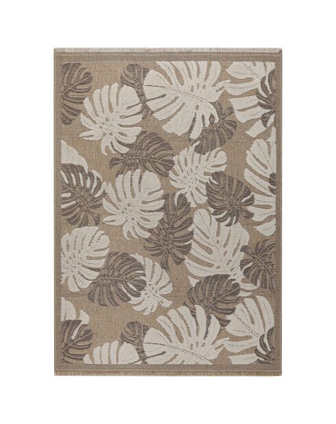 Tapis aspect jute TULUM 9062 intérieur & extérieur marron - 60x90 cm