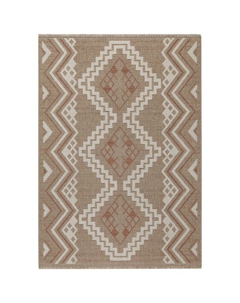 Tapis aspect jute TULUM 9054 intérieur & extérieur terra - 60x90 cm