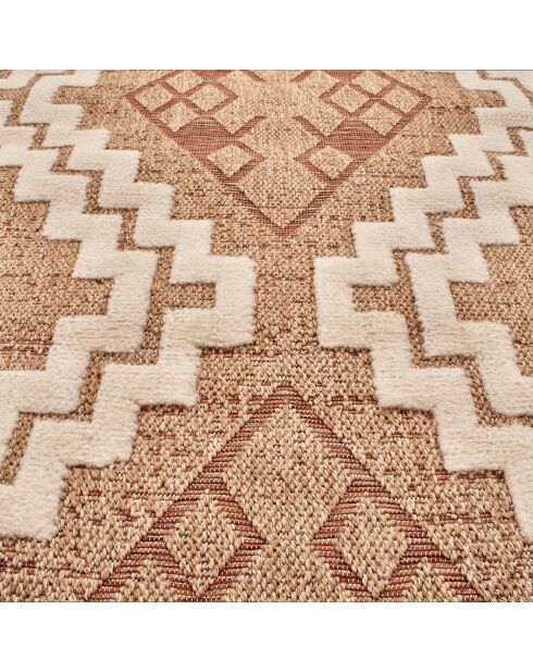 Tapis aspect jute TULUM 9054 intérieur & extérieur terra - 60x90 cm