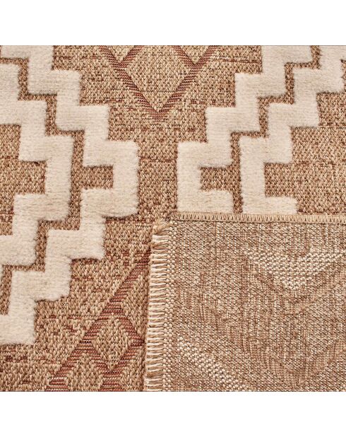 Tapis aspect jute TULUM 9054 intérieur & extérieur terra - 60x90 cm