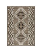 Tapis aspect jute TULUM 9054 intérieur & extérieur noir - 60x90 cm