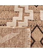 Tapis aspect jute TULUM 9054 intérieur & extérieur noir - 60x90 cm