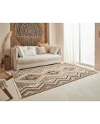 Tapis aspect jute TULUM 9054 intérieur & extérieur noir - 60x90 cm