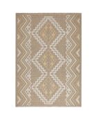Tapis aspect jute TULUM 9054 intérieur & extérieur jaune - 60x90 cm
