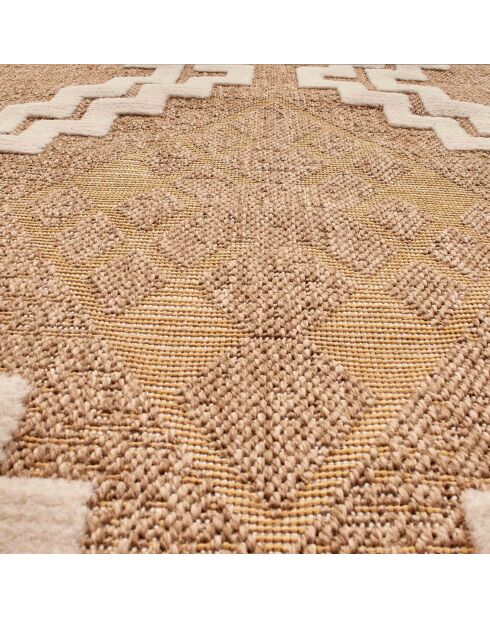 Tapis aspect jute TULUM 9054 intérieur & extérieur jaune - 60x90 cm