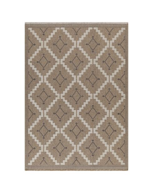 Tapis aspect jute TULUM 9041 intérieur & extérieur marron - 60x90 cm