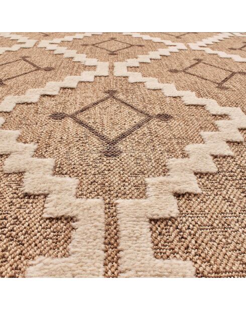 Tapis aspect jute TULUM 9041 intérieur & extérieur marron - 60x90 cm