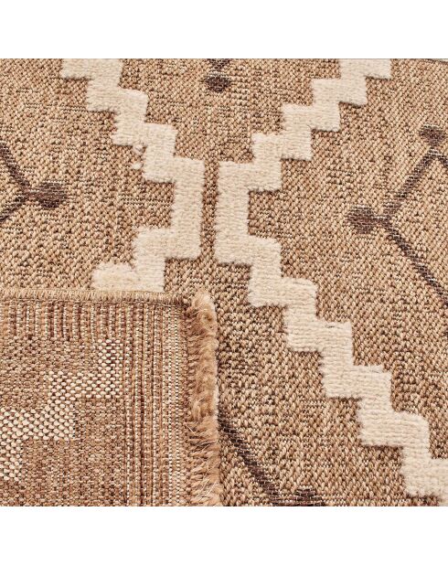 Tapis aspect jute TULUM 9041 intérieur & extérieur marron - 60x90 cm