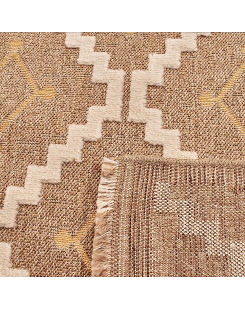 Tapis aspect jute TULUM 9041 intérieur & extérieur jaune - 60x90 cm