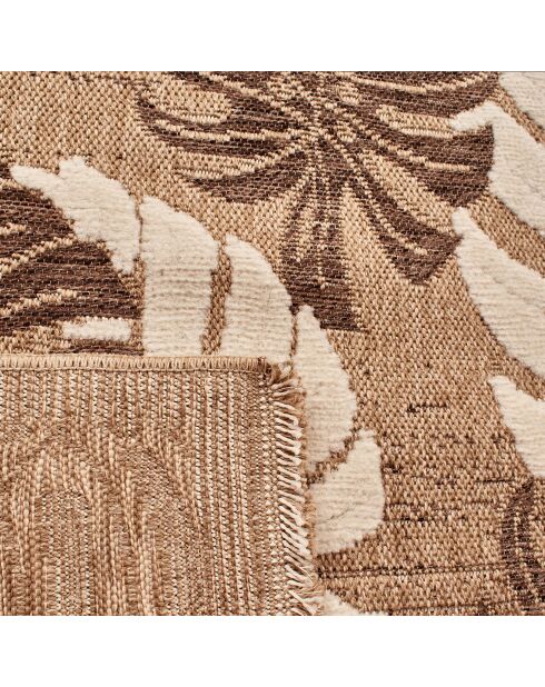Tapis aspect jute TULUM 9062 intérieur & extérieur marron - 120x170 cm