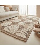 Tapis aspect jute TULUM 9062 intérieur & extérieur marron - 120x170 cm