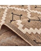 Tapis aspect jute TULUM 9041 intérieur & extérieur noir - 160x230 cm