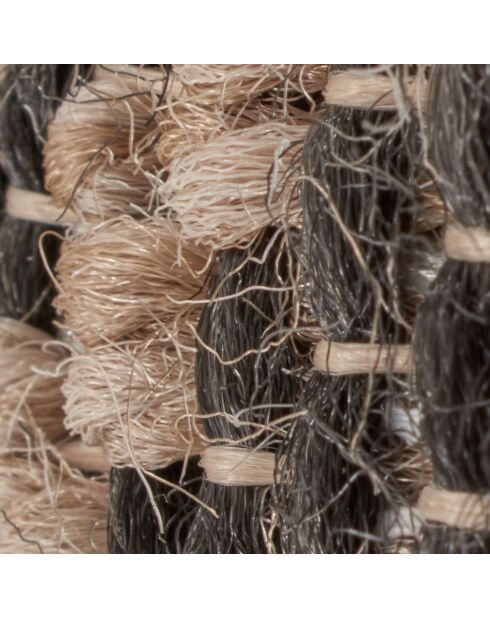 Tapis aspect jute TULUM 9041 intérieur & extérieur noir - 160x230 cm