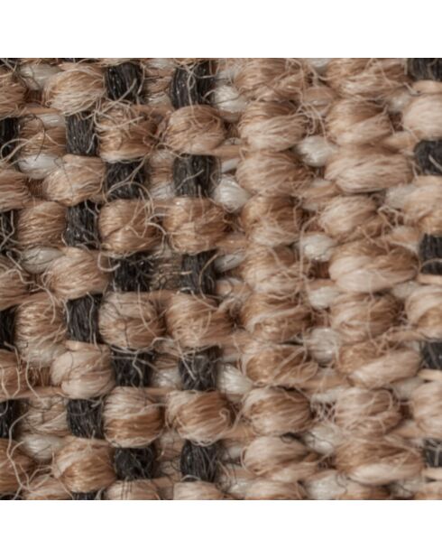 Tapis aspect jute TULUM 9041 intérieur & extérieur noir - 160x230 cm