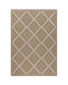 Tapis aspect jute TULUM 9041 intérieur & extérieur jaune - 60x180 cm