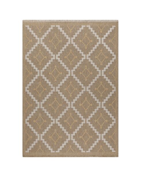 Tapis aspect jute TULUM 9041 intérieur & extérieur jaune - 60x180 cm
