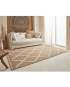 Tapis aspect jute TULUM 9041 intérieur & extérieur jaune - 60x180 cm