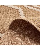 Tapis aspect jute TULUM 9048 intérieur & extérieur jaune - 60x180 cm