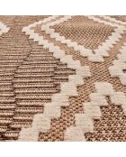 Tapis aspect jute TULUM 9048 intérieur & extérieur marron - 60x180 cm