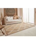 Tapis aspect jute TULUM 9048 intérieur & extérieur jaune - 60x180 cm