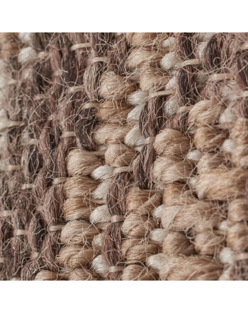 Tapis aspect jute TULUM 9048 intérieur & extérieur marron - 60x180 cm