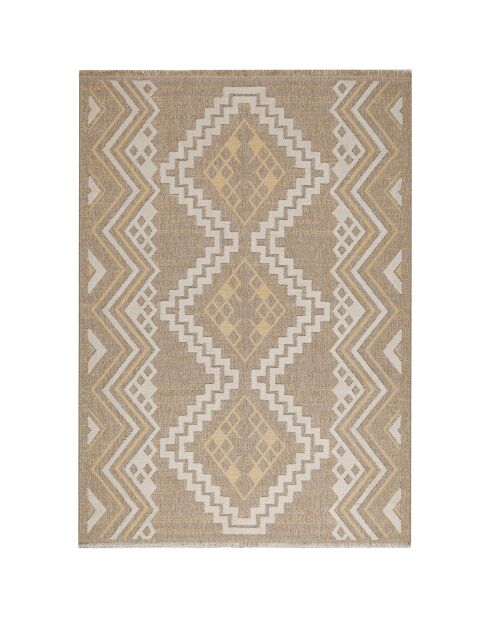 Tapis aspect jute TULUM 9054 intérieur & extérieur jaune - 60x180 cm