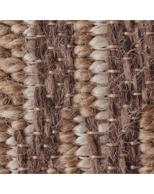 Tapis aspect jute TULUM 9048 intérieur & extérieur marron - 60x180 cm